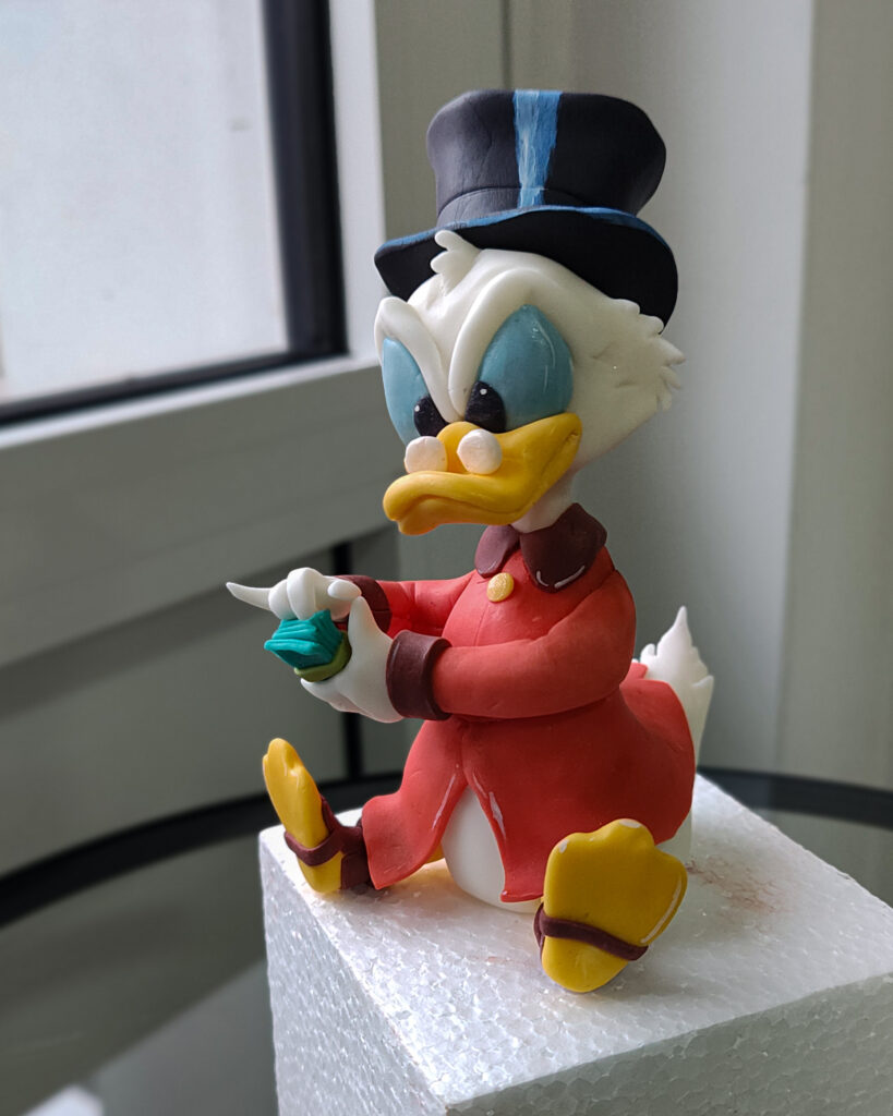 Figurka na tort Sknerus McQuach Masa Cukrowa