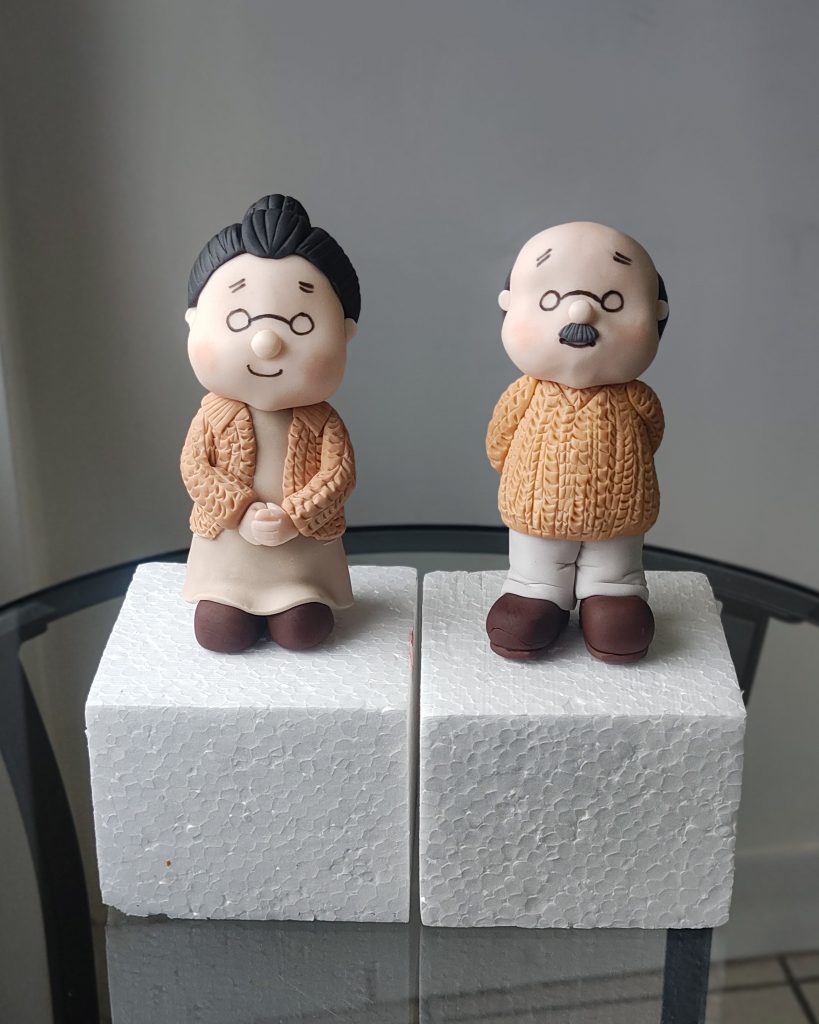 figurki na tort babcia i dziadek