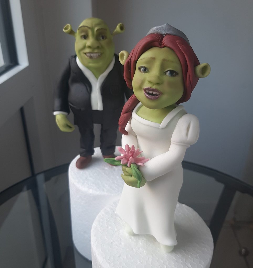 Figurki na tort Weselny, Para młoda jako Shrek i Fiona