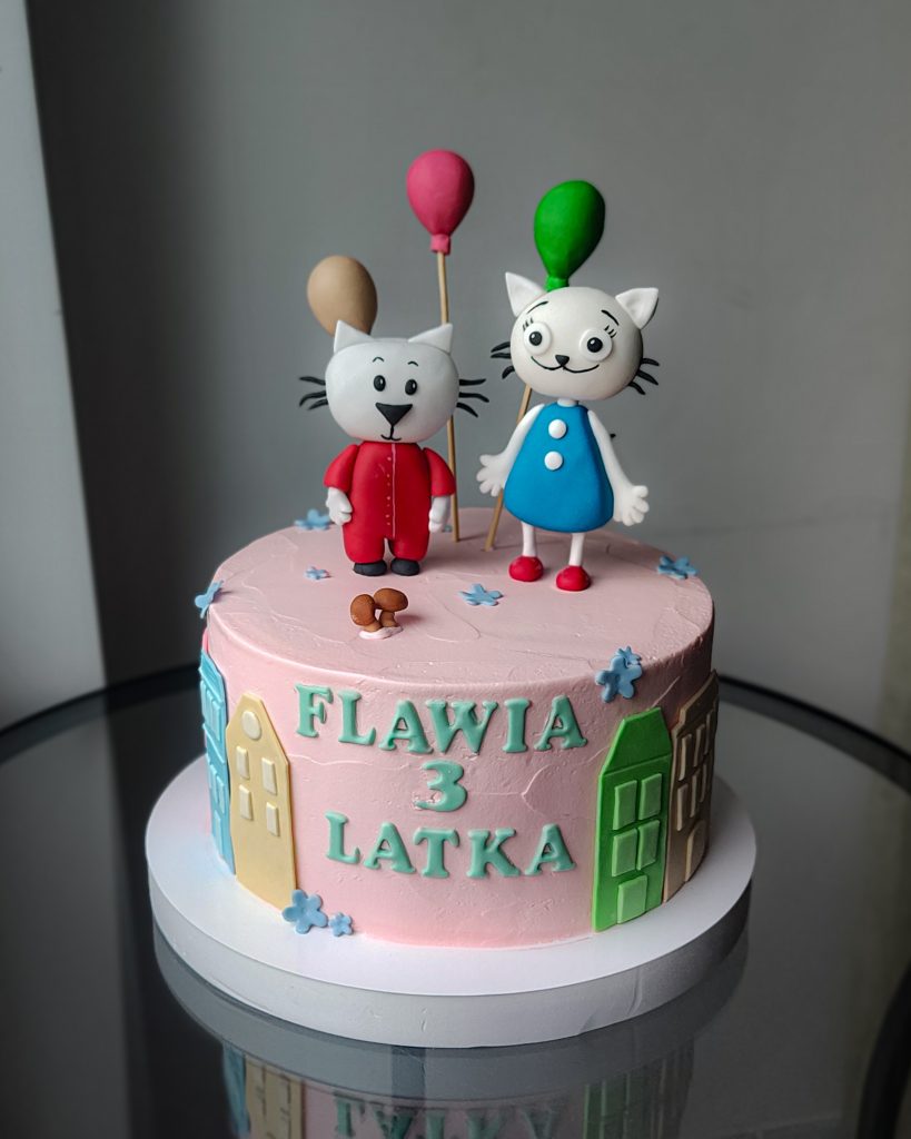 Tort dla dziecka Kicia Kocia i Nunuś Poznań Torty artystyczne