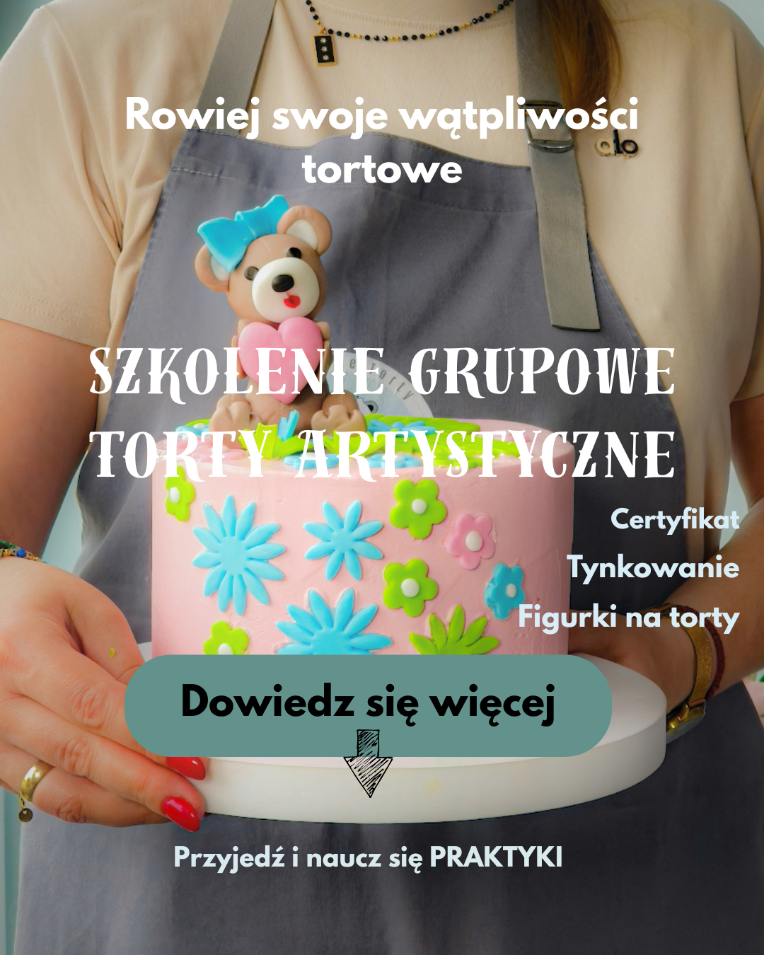 SZKOLENIE GRUPOWE Tort Artystyczny z Misiem - obrazek 9