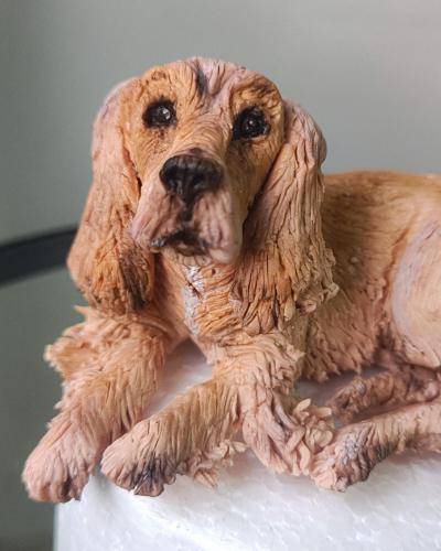 Figurka realistyczna na tort Pies wzorowany na zdjęciu prawdziwego psa